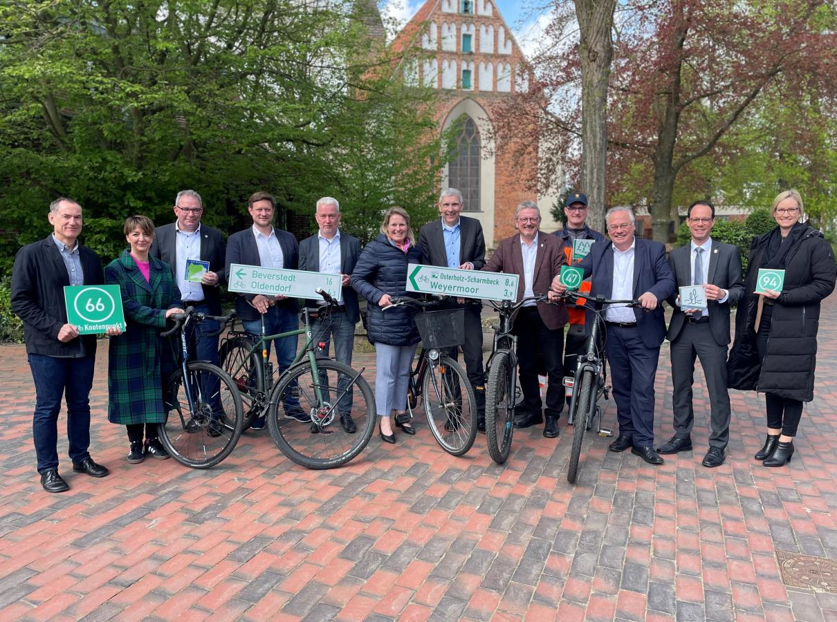 Radfahren im Landkreis Osterholz – zehn ausgeschilderte Thementouren und ein Knotenpunktsystem nach niederländischem Vorbild